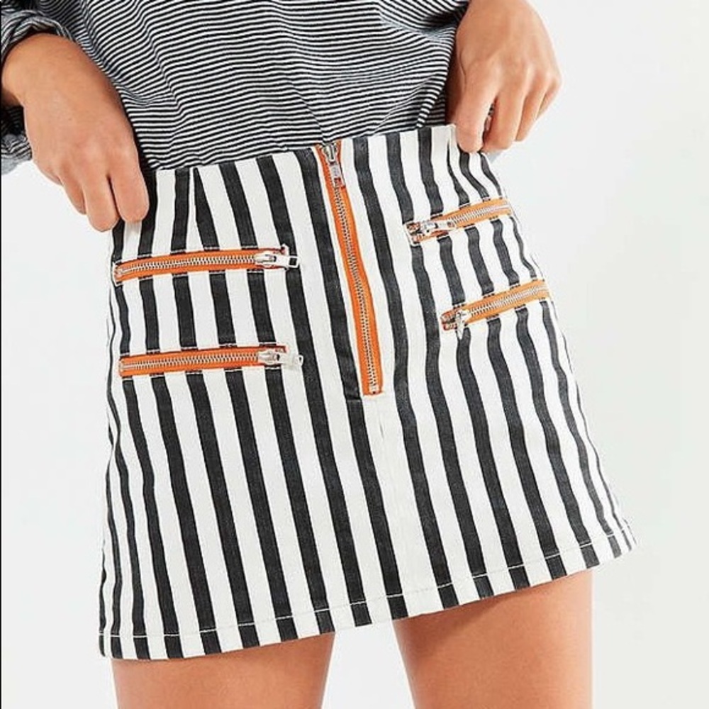 Urban outfitters striped mini skirt